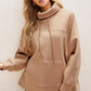 Drawstring Turtleneck Long Sleeve Sweatshirt