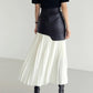 Pleated Contrast High Rise Skirt