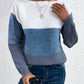 Color Block Drop Shoulder Long Sleeve Sweater