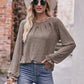 Mandy Long Flounce Sleeve Round Neck Blouse