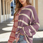 Striped Round Neck Long Sleeve Knit Top