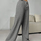 Tied Striped Wide Leg Pants