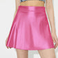 Ruched Mini Skirt with Zipper