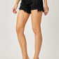 RISEN Frayed Hem Denim Shorts with Fringe Detail Pockets