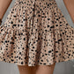 Frill Tied Printed Mini Skirt