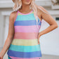 Striped Curved Hem Tank