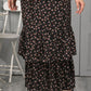 Plus Size Ditsy Floral Layered Maxi Skirt