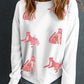 Leopard Round Neck Long Sleeve Sweatshirt