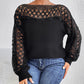 Lace Trim Boat Neck Knit Top