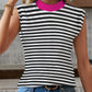 Striped Mock Neck Tank