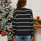 Sequin Santa Striped Sweater