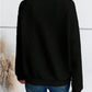 Notched Long Sleeve Sweatshirt