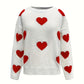 Red & Gray Heart Sweater—All Heart—Valentine's Day Collection