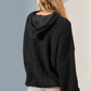 Double Take Full Size Half Zip Long Sleeve Hoodie with Kangaroo Pocket