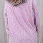 Exposed Seam Round Neck Long Sleeve Sweatshirt