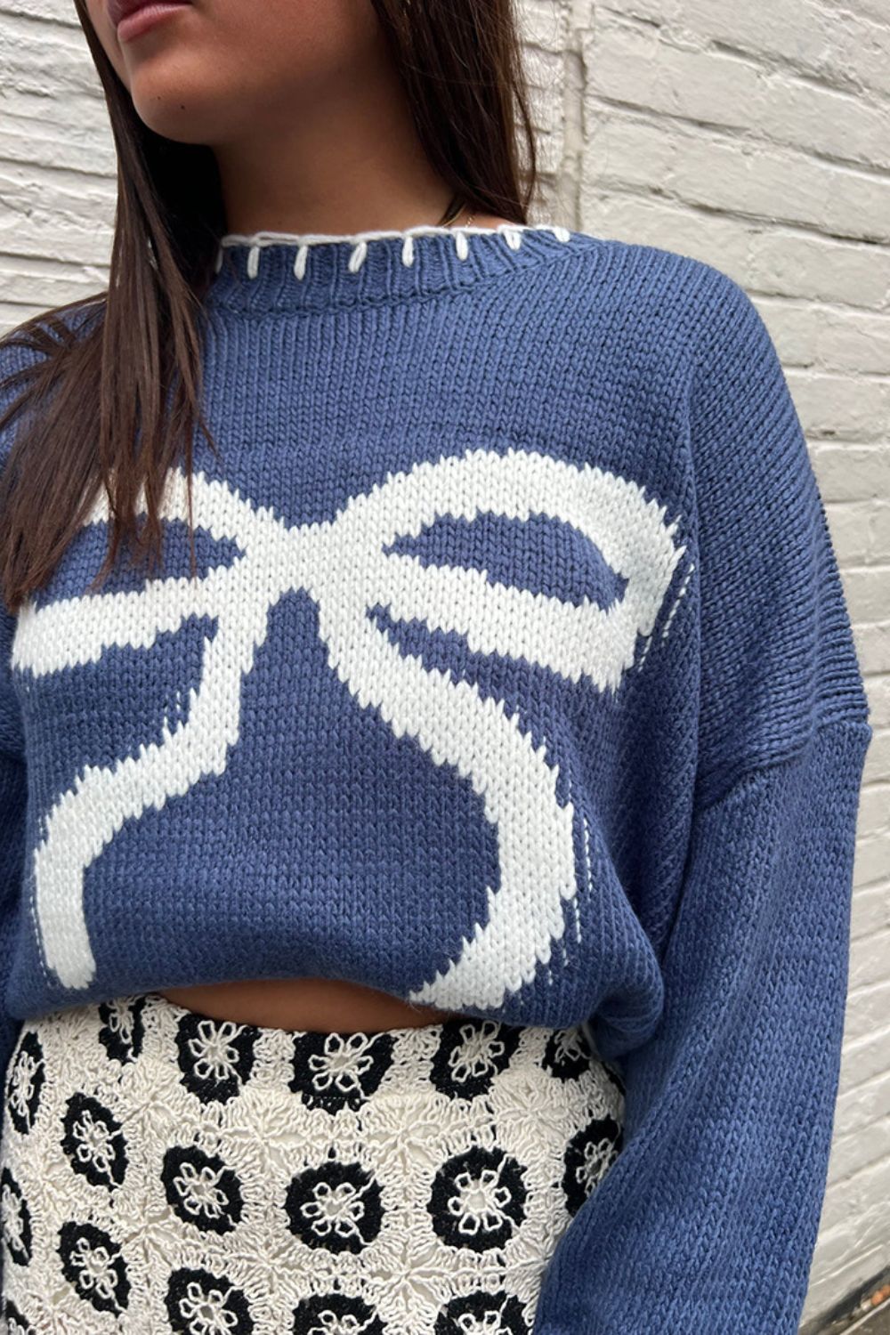 Bow Tie Knit Sweater