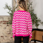 Sew In Love Full Size Wave Stripe Contrast Long Sleeve Sweater