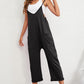 Pocketed Adjustable Spaghetti Strap Straight Leg Jumpsuit