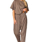 Simply Taupe High Low Boxy Fit Tee and Crop Pants Set