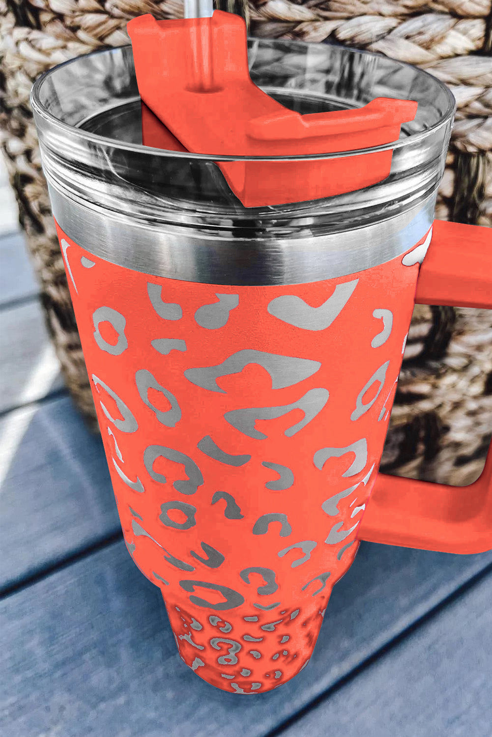 White Leopard Spotted 304 Stainless Double Insulated Cup 40oz