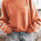 Mock Neck Dropped Shoulder Sweatshirt