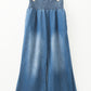 Smocked Wide Leg Jeans