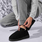 Letter M Suede Round Toe Slippers