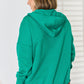 Zenana Half Snap Long Sleeve Hoodie