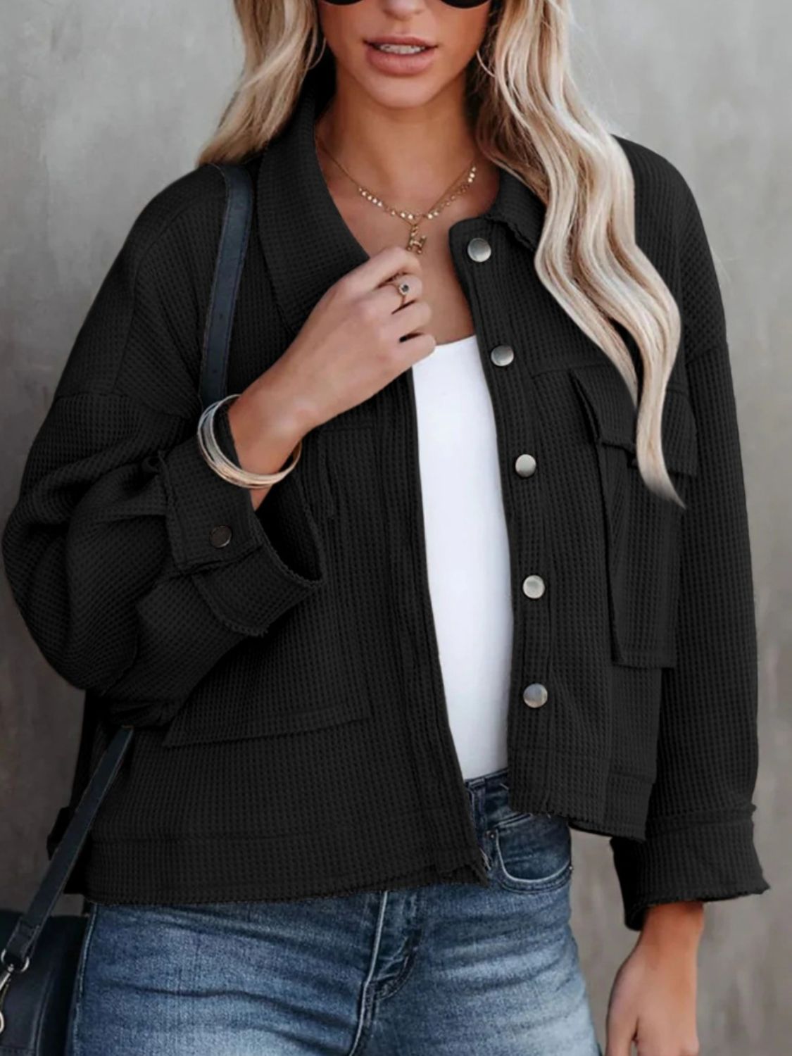 Button Up Long Sleeve Jacket