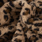 Fuzzy Leopard Long Sleeve Hooded Jacket