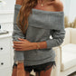 Off-Shoulder Long Sleeve Sweater