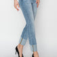 RISEN Full Size High Rise Cuffed Slim Straight Jeans