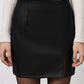 Slit Mini Skirt with Zipper