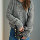 Collared Neck Long Sleeve Sweater