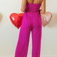 Tied Tube Wide Leg Jumpsuit