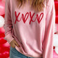 Pink XOXO Sweatshirt —All Heart—Valentine's Day Collection