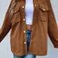 Pocketed Snap Down Long Sleeve Jacket