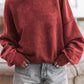 Mock Neck Dropped Shoulder Sweatshirt