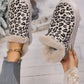 Thermal Leopard Round Toe Platform Boots