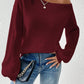 Honey Single Shoulder Long Sleeve Sweater