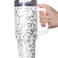 White Leopard Spotted 304 Stainless Double Insulated Cup 40oz