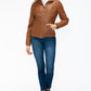 YMI Faux Layered Double-Zipper Jacket with Fuzzy Hood