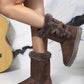 Bow Thermal Faux Fur Suede Boots