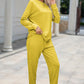 Round Neck Top and Drawstring Pants Lounge Set