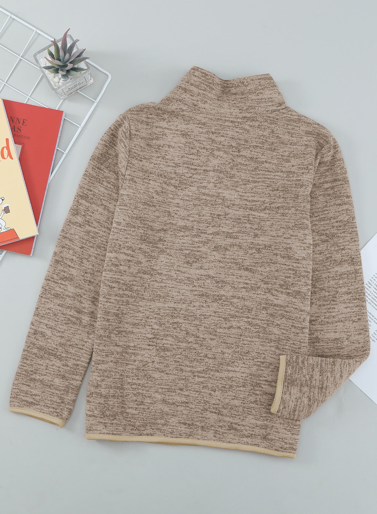 Kids Quarter-Zip Collar Sweatshirt with Kangaroo Pocket