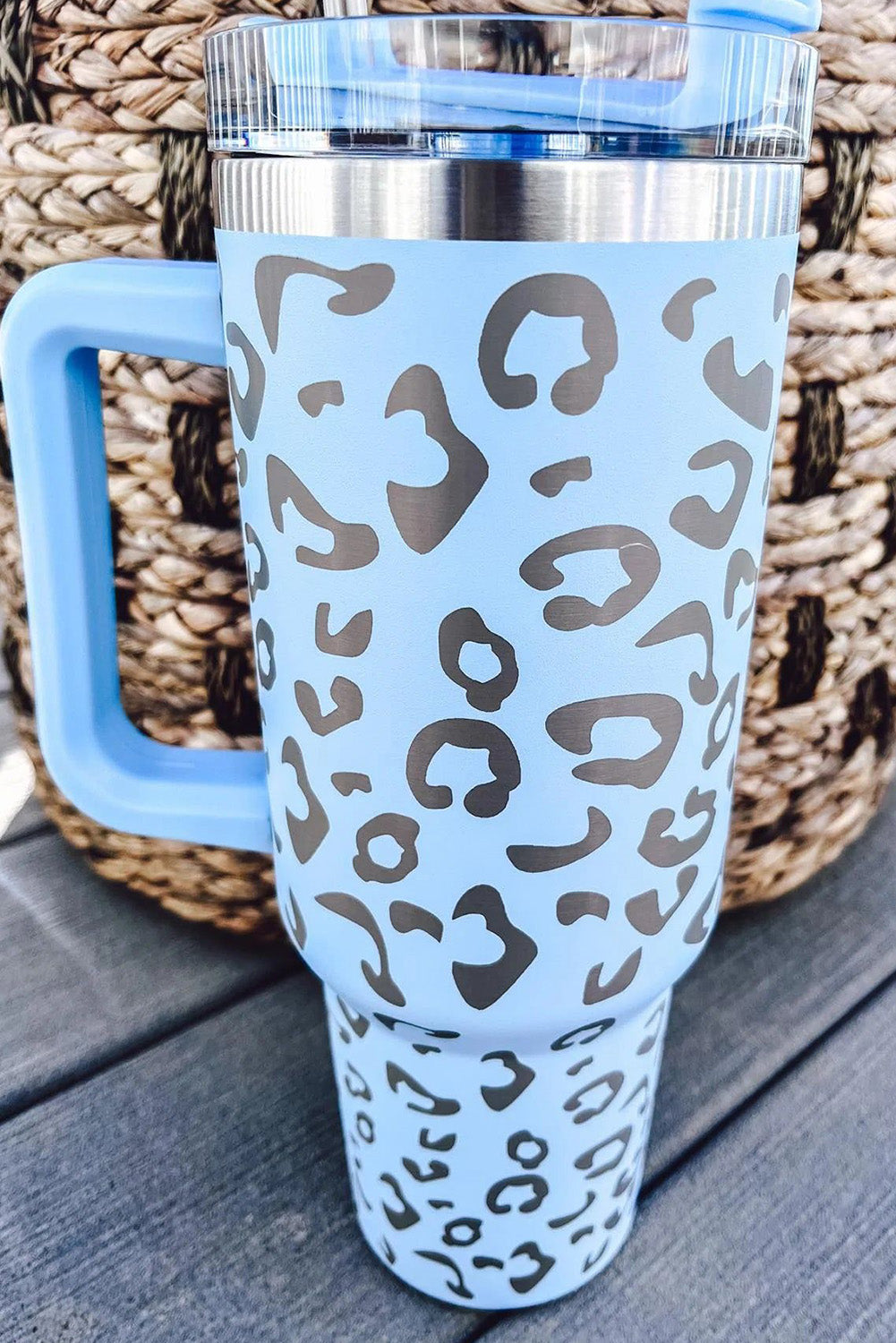 White Leopard Spotted 304 Stainless Double Insulated Cup 40oz