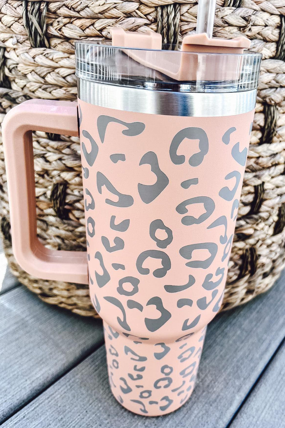 White Leopard Spotted 304 Stainless Double Insulated Cup 40oz