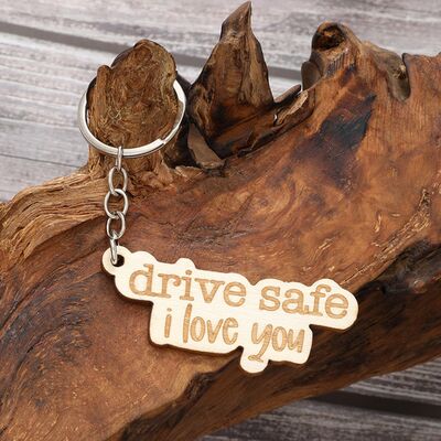 Letter Wooden Key Chain